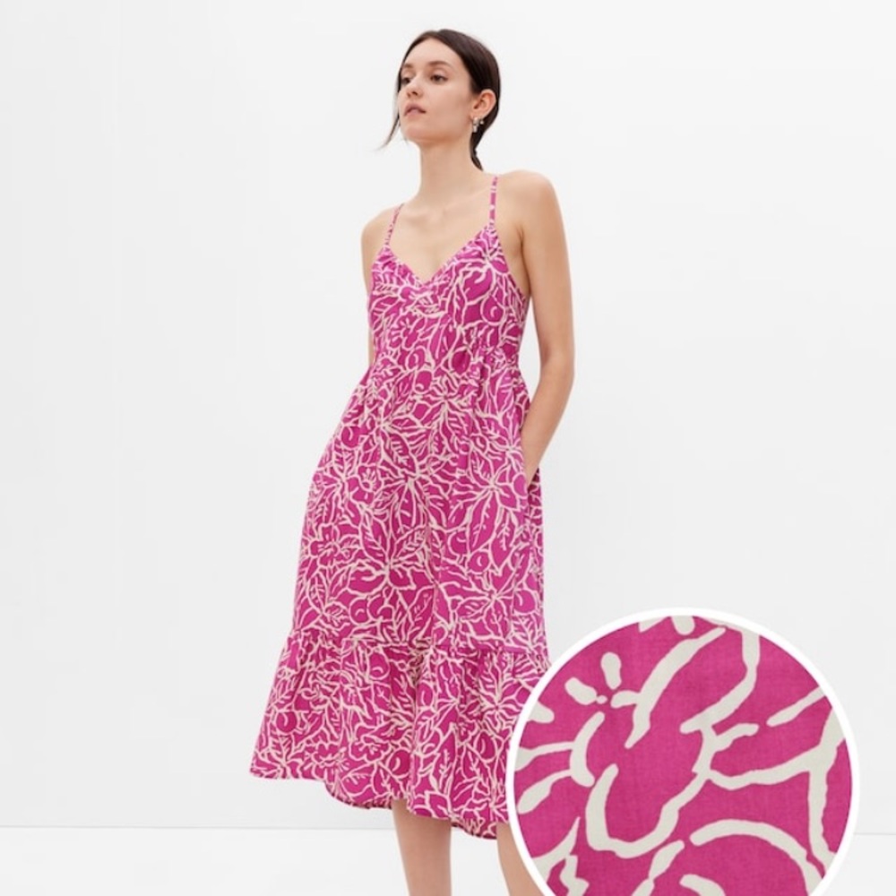 Womens vneck Midi Dress, floral.